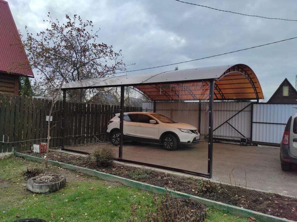 Прозрачные шторы ПВХ для навеса под автомобиль в Сельце